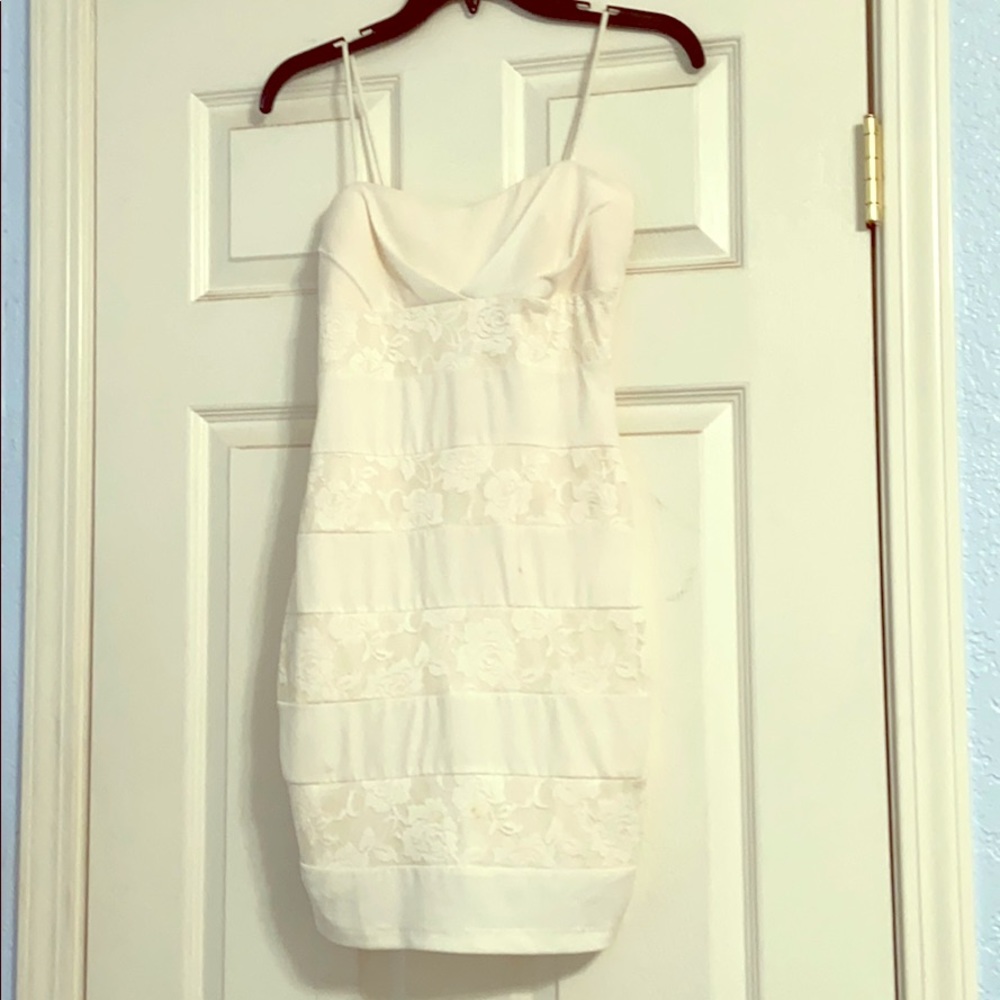 Sweet Storm white semi formal dress